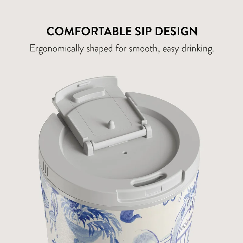 Burga  Burga Sobremesa 700ml Travel Mug Flap & Straw Set Lid Combo – BPA-Free Stainless Steel, Triple-Layer Insulated, Leak-Resistant, Premium Printed Design – Hot & Cold Drinks  | Best Price UAE
